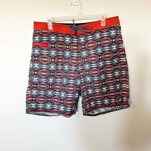 Patagonia Wavefarer Boardshorts Men's 35 Sumac Red‎ Conquerors of The Useless